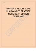 WOMEN’S HEALTH CARE IN ADVANCED PRACTICE NURSING 2ND EDITION TESTBANK.