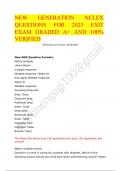 (NGN) NEW GENERATION NCLEX QUESTIONS FOR 2023 EXAM WOTH All the Questions and 100% Correct Answers Best Studying Material (Graded A+)
