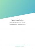 Samenvatting theorie fysische applicaties