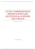 ATI RN COMPREHENSIVE PREDICTOR RETAKE QUESTIONS & ANSWERS 2023  UPDATE