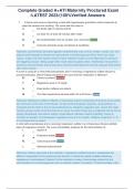 Complete Graded A+ATI Maternity Proctored Exam /LATEST 2023/(100%Verified Answers Download to Score A) 1. A home care nurse is instructing a client with hyperemesis gravidarum about measures to ease the nausea and vomiting. The nurse tells the client to: 