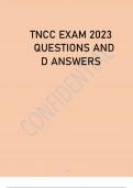 TNCC EXAM 2023 QUESTIONS AND ANSWERS.