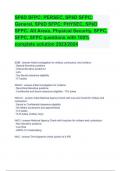 SPēD SFPC: PERSEC, SPēD SFPC: General, SPēD SFPC: PHYSEC, SPēD SFPC: All Areas, Physical Security, SFPC, SFPC, SFPC questions with 100% complete solution 2023/2024