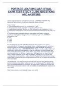 PORTAGE LEARNING A&P I FINAL  EXAM TEST STUDY GUIDE QUESTIONS  AND ANSWERS