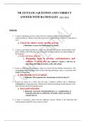 NR 325 EXAM 1 QUESTION AND CORRECT  ANSWER WITH RATIONALES 2023-2024 Endocrine  1. A nurse is planning care for a client who has Cushing’s syndrome due to chronic  corticosteroid use. Which of the following actions should the nurse involve in the plan of 