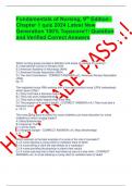 Fundamentals of Nursing, 9th Edition - Chapter 1 quiz 2024 Latest New Generation 100% Topscore!!! Question and Verified Correct Answers