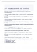 ATT Test 6Questions and Answers 100% correct