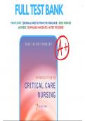 Test Bank - Introduction to Critical Care Nursing, 7th and 8th Edition by Sole | All Chapters