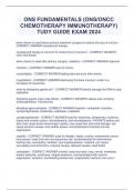 ONS FUNDAMENTALS (ONS/ONCC  CHEMOTHERAPY IMMUNOTHERAPY)  TUDY GUIDE EXAM 2024