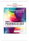 Test Bank For Lehne's Pharmacology for Nursing Care  11th Edition By Jacqueline Burchum, Laura Rosenthal |All Chapters,  Year-2023/2024|