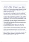 AWHONN POEP Module 11 Exam 2023 Questions and Answers