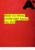 BIOD 151 FINAL EXAM A&P Answer Key 2021