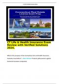 CT Life & Health Insurance Exam Review with Verified Solutions 2024.