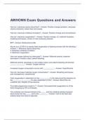 AWHONN Exam Questions and Answers