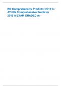 RN Comprehensive Predictor 2019 A / ATI RN Comprehensive Predictor 2019 A EXAM GRADED A+