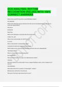 ECG ANALYSIS RHYTHM RECOGNITION (RELIAS) WITH 100% CORRECT ANSWERS