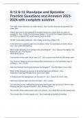 S-12 S-13 Standpipe and Sprinkler Practice Questions and Answers 2023-2024 with complete solution