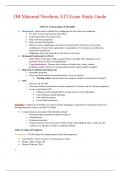 OB Maternal Newborn ATI Exam Study Guide 