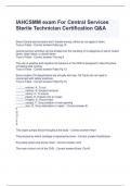 IAHCSMM Exam For Central Services Sterile Technician Certification (Verified Solutions)