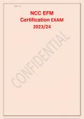 BUNDLED EFM NCC Exam 2022 graded NCC Electronic Fetal Monitoring Certification Exam 2023(100% Verified)Actual test NCC Electronic Fetal Monitoring Certification