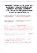 AANP FNP CERTIFICATION EXAM TEST BANK 2024 1000+ QUESTIONS AND CORRECT DETAILED ANSWERS | ALREADY GRADED A+ | PROFESSOR VERIFIED | LATEST EDITION