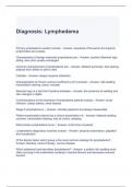 Diagnosis Lymphedema Exam Questions and Answers