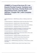 CRIMES in Funeral Services [FL Law Exam]-( Florida Funeral, Cemetery and Consumer Services; Florida Rules and Regulations Exam; Florida State Statutes, Chapter 497.) with Complete Solutions