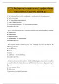 NIFA Perioperative quiz 2023/ 25 Questions with correct Answers- Rated A+