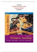 Test Bank For Principles of Pediatric Nursing  Caring for Children  7th Edition By Jane Ball, Ruth Bindler |All Chapters,  Year-2023/2024|