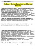 Medicare Basics2 Questions and Correct Answers.