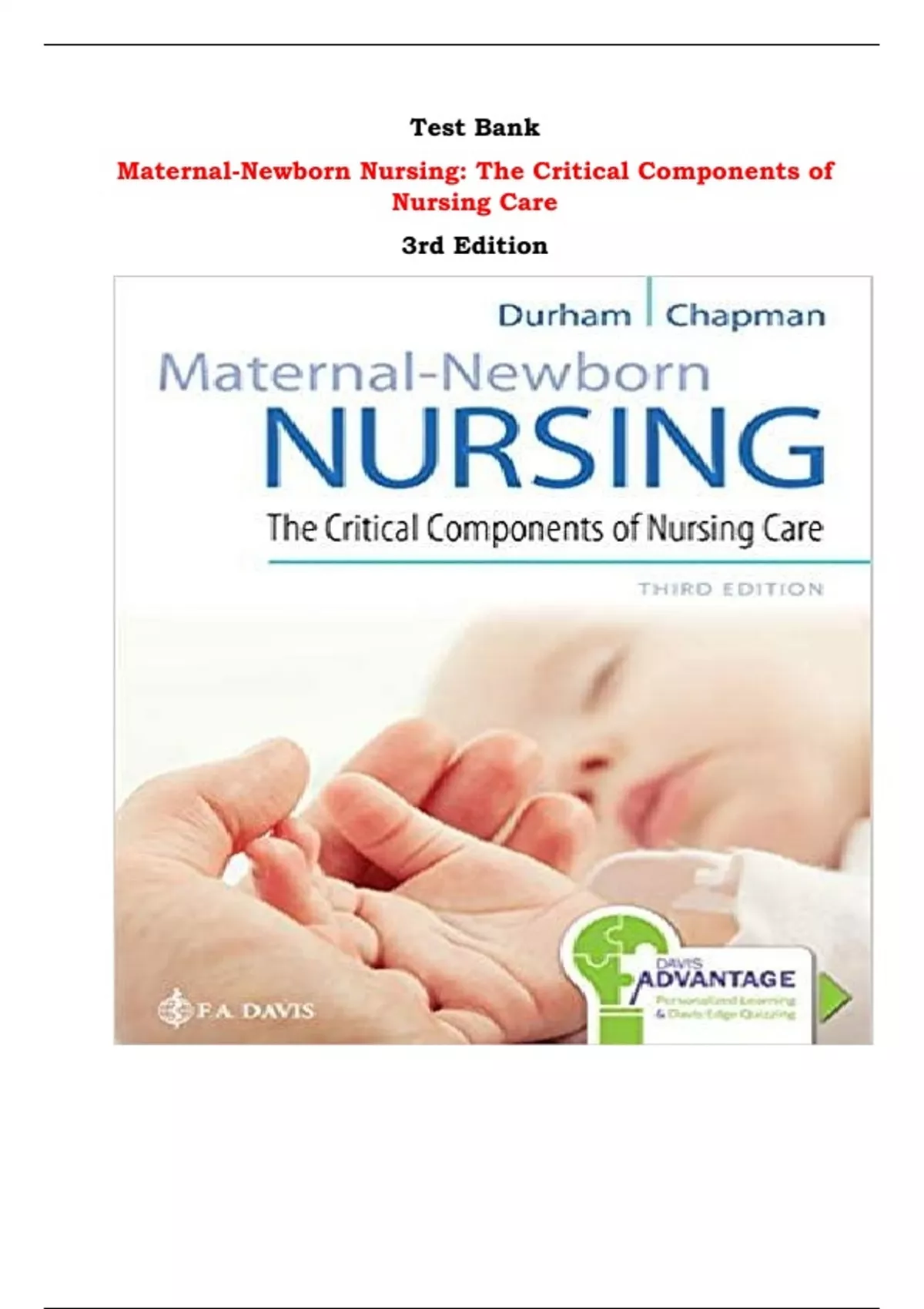 Test Bank For Maternal-Newborn Nursing: The Critical Components Of ...