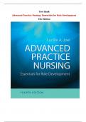 Test Bank For Advanced Practice Nursing: Essentials for Role Development 4th Edition By Lucille A. Joel |All Chapters,  Year-2023/2024|