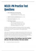 NCLEX-PN Practice Test  Questions 