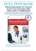 Test Bank for Pharmacotherapeutics for Advanced Practice A Practicle Approach 5th Edition