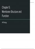 Chapter 5: Membrane Structure and Function AP Biology Fluid Mosaic Model Video https://www.youtube.com/watch?v=ipa1vmQ7H_4&t=61s The Basics