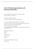 ASL 101 Final Exam Questions well Elaborated 2023/2024