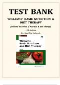 Williams' Basic Nutrition & Diet Therapy 15th Edition, Staci Nix McIntosh Test Bank