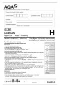 AQA GCSE GERMAN Higher Tier Paper 1 Listening QP 2023 