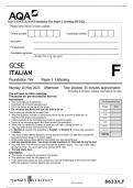 AQA GCSE ITALIAN Foundation Tier Paper 1 Listening QP 2023