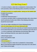 ATI Med Surg Exam 3 Questions and Answers Updated (2023 / 2024) (Verified Answers)