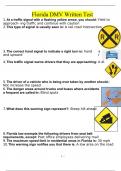 Florida DMV Written Test Questions and Answers Updated ( 2024) (Verified Answers)
