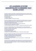 ATI LEARNING SYSTEM  GERONTOLOGY A+GRADED TEST  EXAM LATEST