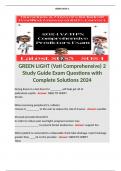 Green light Test A Questions Containing 180 terms with Definitive Solutions 2024. 