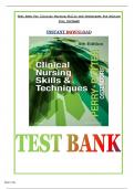 Test Bank for Clinical Nursing Skills and Techniques 9th Edition by Anne G. Perry, Patricia A. Potter & Wendy R. Ostendorf 9780323400695 Chapter 1-44 | Complete Guide A+