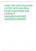 AANP FNP CERTIFICATION LATEST WITH 200 REAL EXAM QUESTIONS AND CORRECT ANSWERS(VERIFIED ANSWERS)|AGRADE   Cranial nerves responsible for extraoculomotor movements? - CORRECT ANSWER-a. 2, 3, 6? b. 3, 4, 6?   Patient with hx of hypertension and stroke, now 