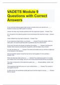 VADETS Module 9 Questions with Correct Answers