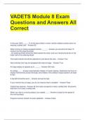 Bundle For VADETS 2023 Exam Questions with Correct Answers