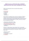 NR602 Final Exam LATEST 2022-2024 (4 DIFFERENT  VERSIONS)/NR 602 FINAL EXAM CHAMBERLAIN COLLEGE.