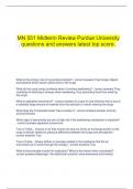   MN 551 Midterm Review Purdue University questions and answers latest top score.