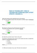 HESI A2 VOCABULARY// HESI A2 VOCABULARY EXAM 2023-2024 LATEST UPDATE// GRADED A+